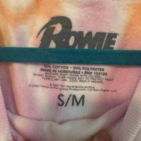 URBAN OUTFITTERS Oversized David Bowie Tie Dye Crewneck Fits S - 2X New w/o Tag - Picture 3 of 3
